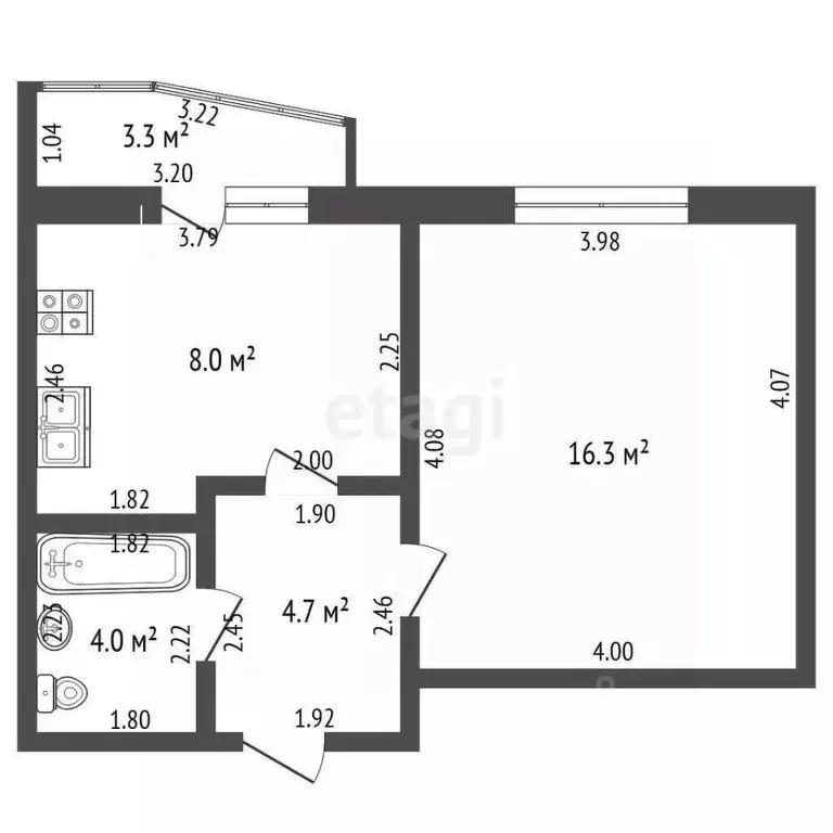1-к кв. Мордовия, Саранск ул. Короленко, 4 (33.8 м) - Фото 2