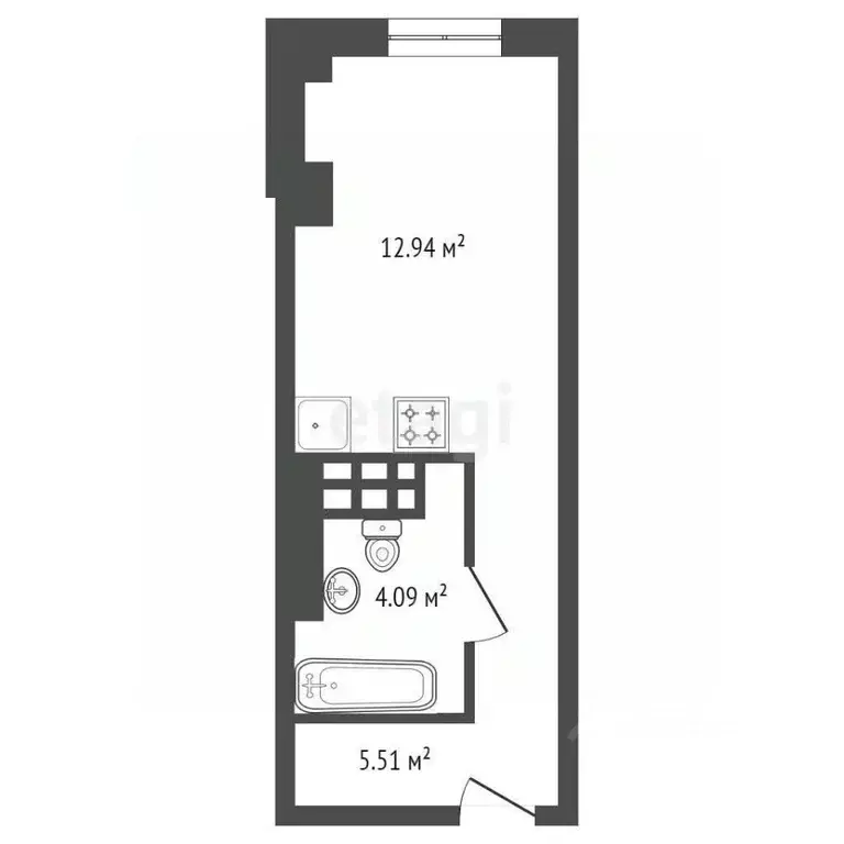 Студия Красноярский край, Красноярск Судостроительная ул., 27В (22.4 ... - Фото 1