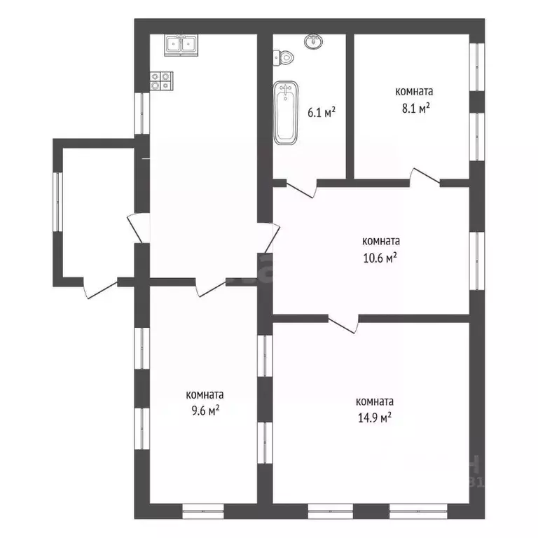 Дом в Ростовская область, пос. Матвеев Курган ул. Светлая (64 м) - Фото 2