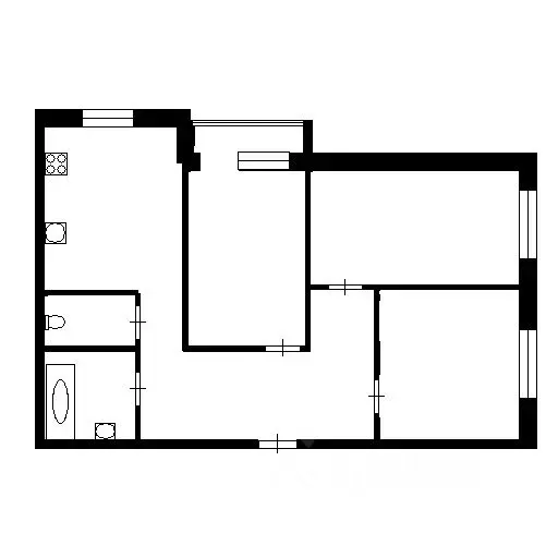 3-к кв. Белгородская область, Старый Оскол Парковый мкр, 23 (63.0 м) - Фото 2