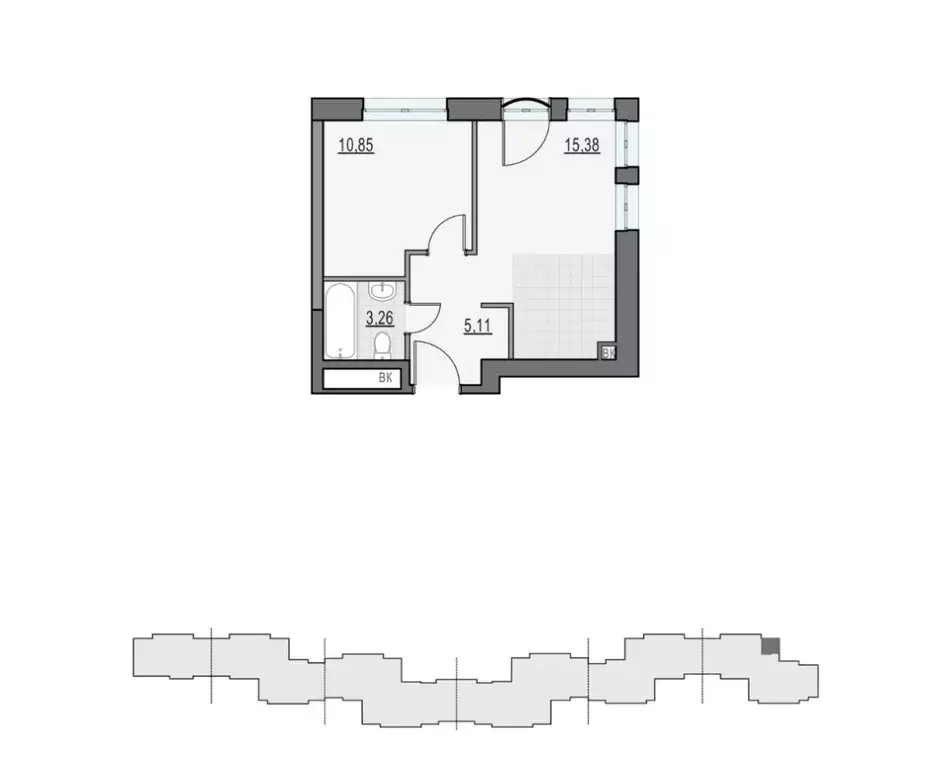 Свободной планировки кв. Москва ул. Академика Королева, 21 (35.0 м) - Фото 1
