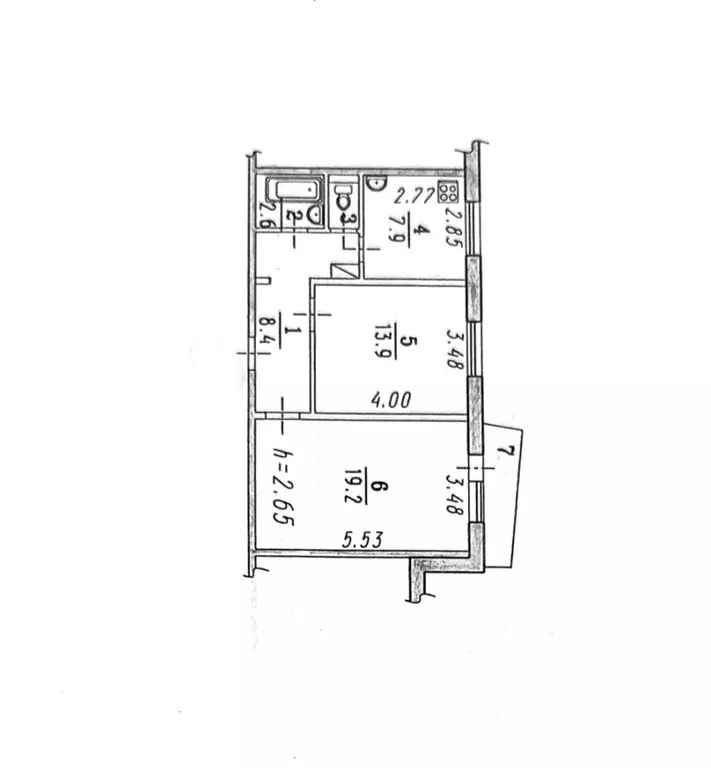 2-к кв. Омская область, Омск Омская ул., 119 (53.0 м) - Фото 0