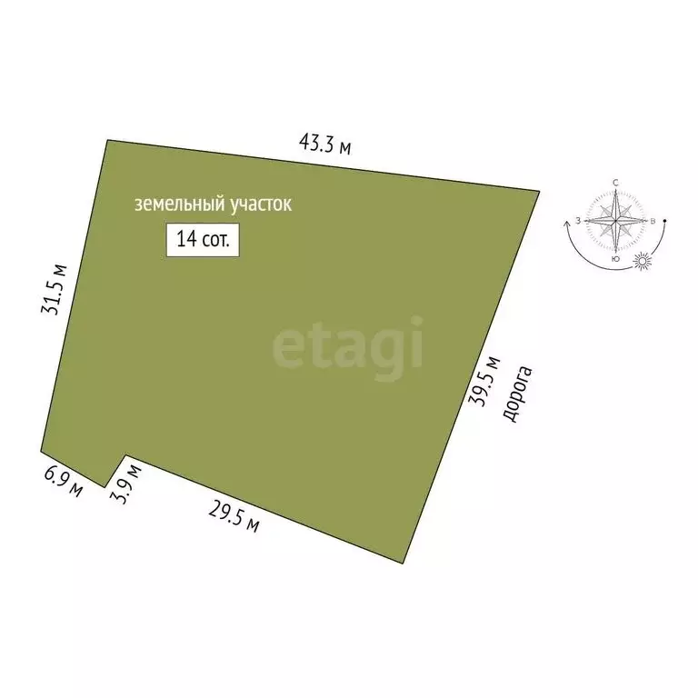 Участок в село Галкинское, улица Мира (14 м) - Фото 1