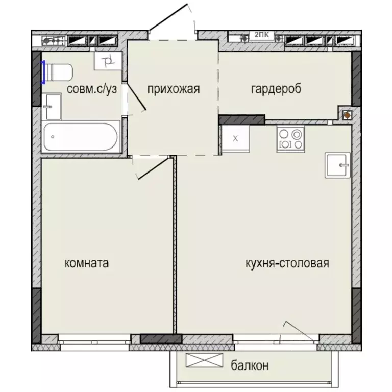 1-к кв. Удмуртия, Ижевск Культбаза жилрайон, 8-й мкр, Ежевика жилой ... - Фото 0