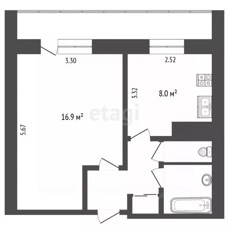 1-к кв. Москва Рублевское ш., 7 (32.0 м) - Фото 2