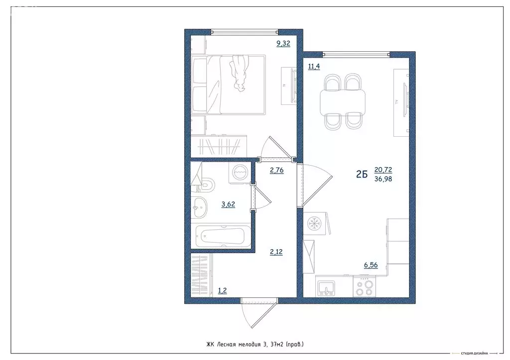 2-комнатная квартира: Тверь, улица Левитана, 93А (37 м) - Фото 2