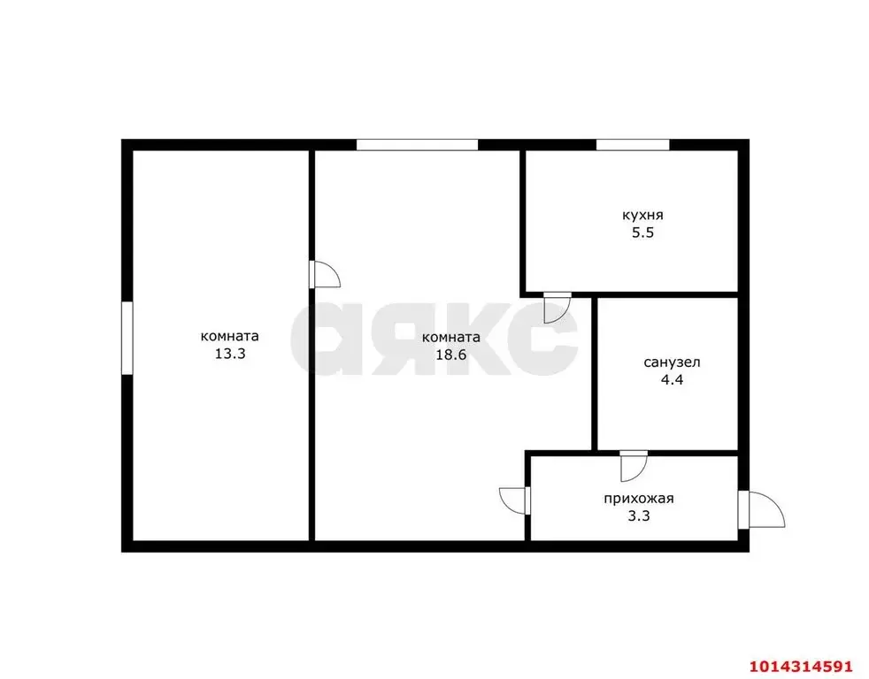 2-комнатная квартира: Краснодар, Пашковская улица, 105 (45.1 м) - Фото 1