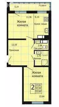 2-комнатная квартира: Екатеринбург, Рассветная улица, 6к1 (50.2 м) - Фото 0
