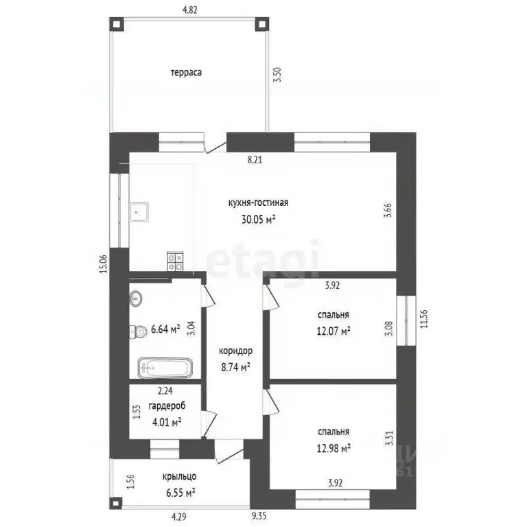 Дом в Мордовия, Лямбирский район, Берсеневское с/пос, Альтерра кп  ... - Фото 1