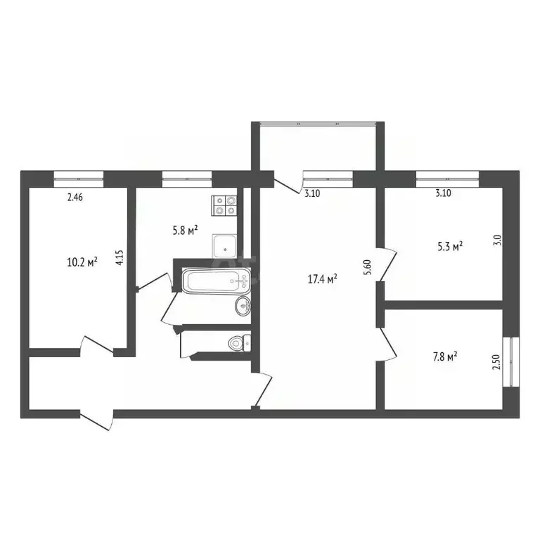 4-к кв. Камчатский край, Петропавловск-Камчатский ул. Карбышева, 2 ... - Фото 1