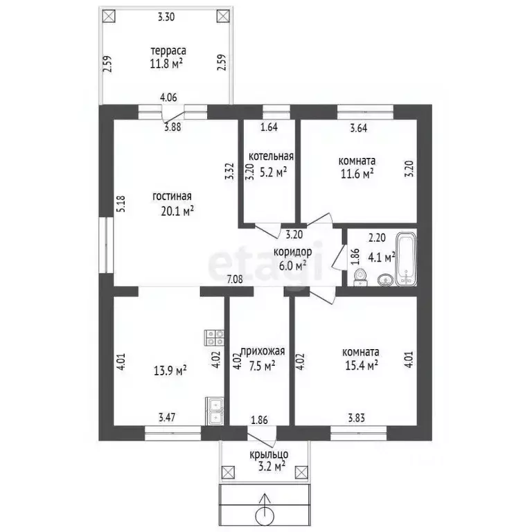 Дом в Тюменская область, Тюменский район, с. Кулига, Сказка кп пер. ... - Фото 2