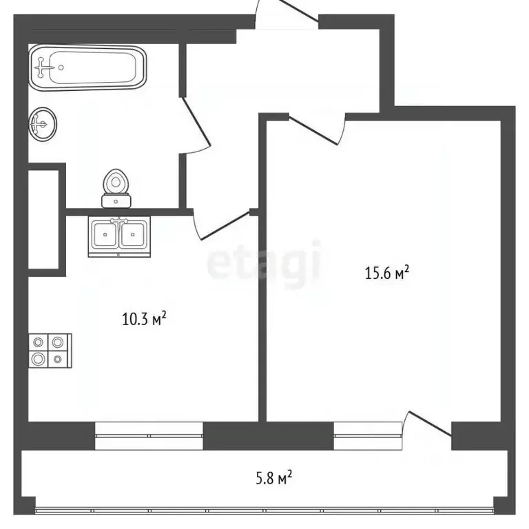1-к кв. Пермский край, Пермь Самаркандская ул., 143 (37.0 м) - Фото 2