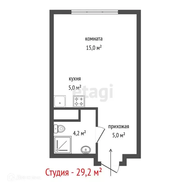 Продаётся квартира-студия, 29.2 м - Фото 0