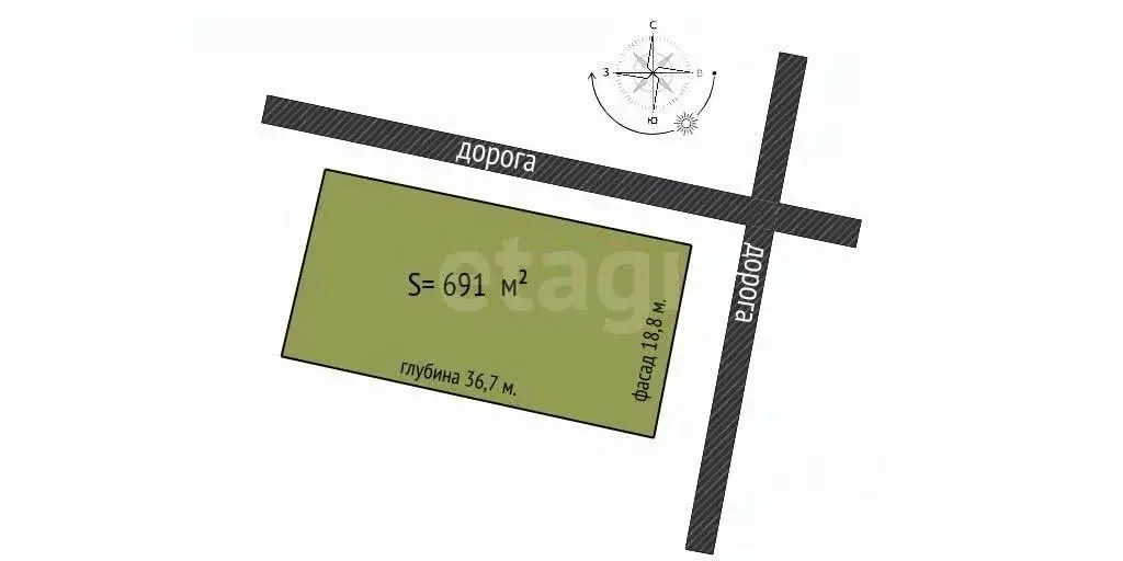 Участок в Адыгея, Майкоп Российская ул. (6.9 сот.) - Фото 2