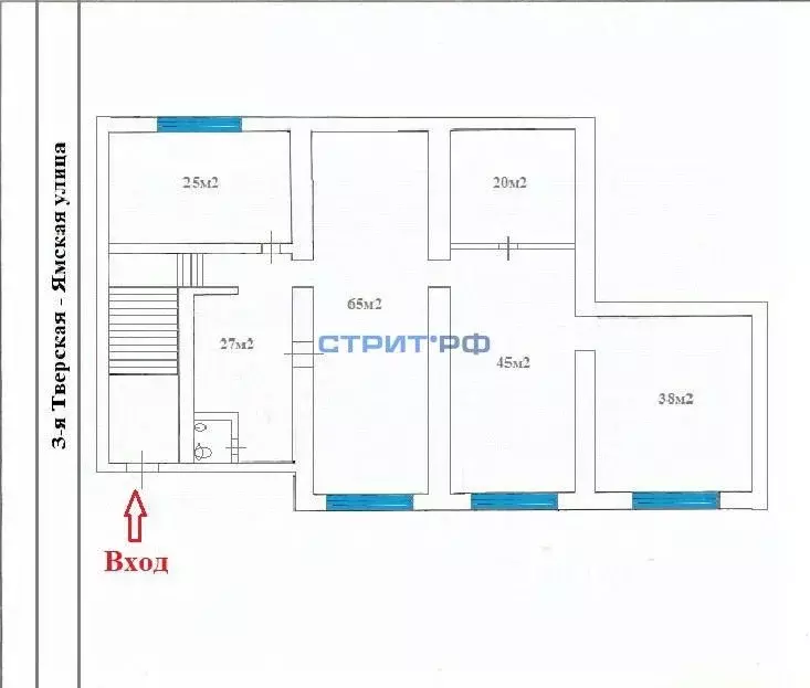 Торговая площадь в Москва 2-я Тверская-Ямская ул., 54 (214 м) - Фото 1