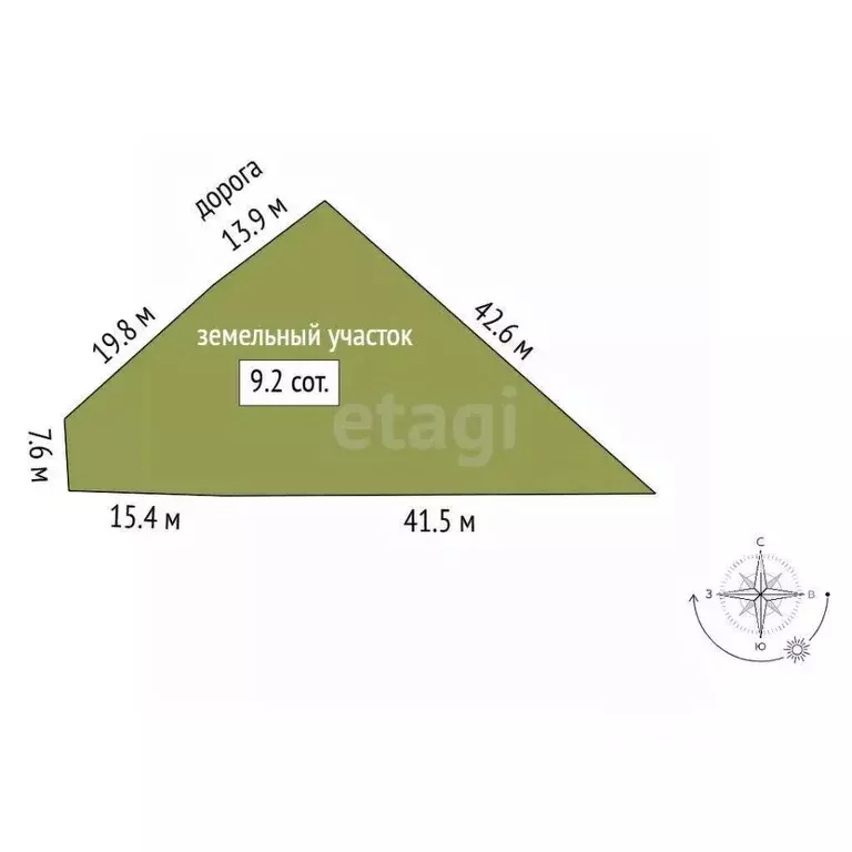 Участок в Севастополь СНТ Эдельвейс ТСН, 1к3Г (9.2 сот.) - Фото 2