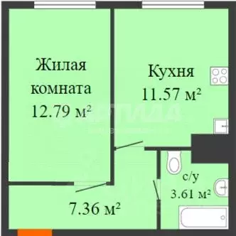 1-к кв. Нижегородская область, Нижний Новгород Казанское ш., 14к3 ... - Фото 1