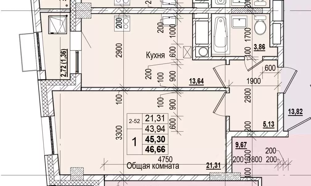 1-к кв. Саха (Якутия), Якутск ул. Чкалова, 47 (45.3 м) - Фото 1