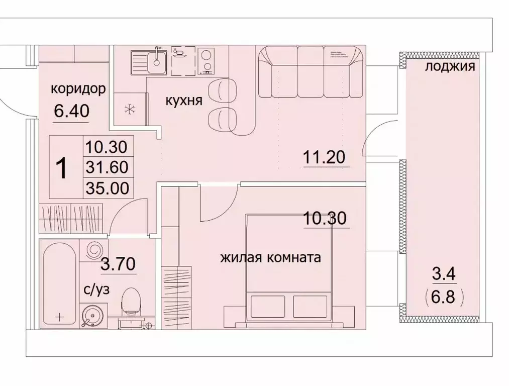 Продаётся 1-к квартира, 35 м - Фото 0