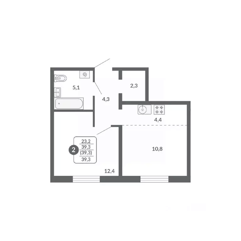 2-к кв. Кировская область, Киров ул. Пушкина, 25 (39.3 м) - Фото 0