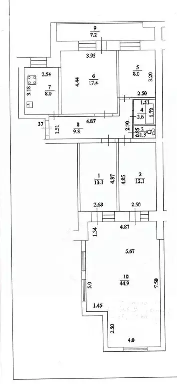 4-к кв. Башкортостан, Уфа Комсомольская ул., 26 (120.8 м) - Фото 1