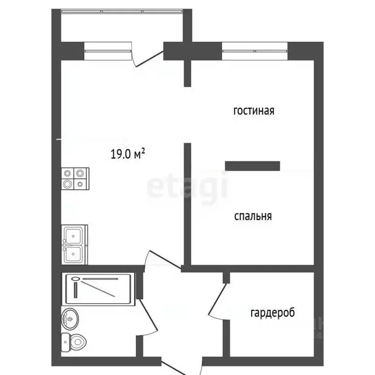 1-к кв. Тюменская область, Тюмень ул. Льва Толстого, 64 (59.4 м) - Фото 1