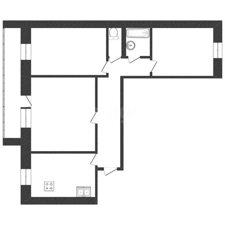 3-комнатная квартира: Иркутск, Красноказачья улица, 104 (62.8 м) - Фото 1