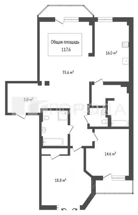 3-к кв. Кемеровская область, Новокузнецк ул. Тольятти, 62/2 (117.6 м) - Фото 2