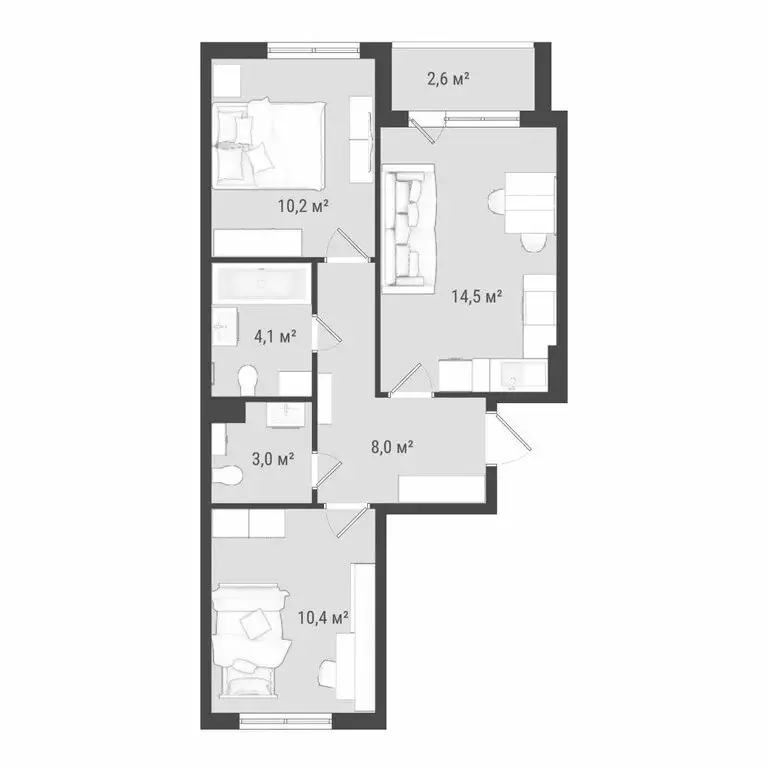 3-комнатная квартира: Ижевск, Воткинское шоссе, 83к2 (50.9 м) - Фото 1