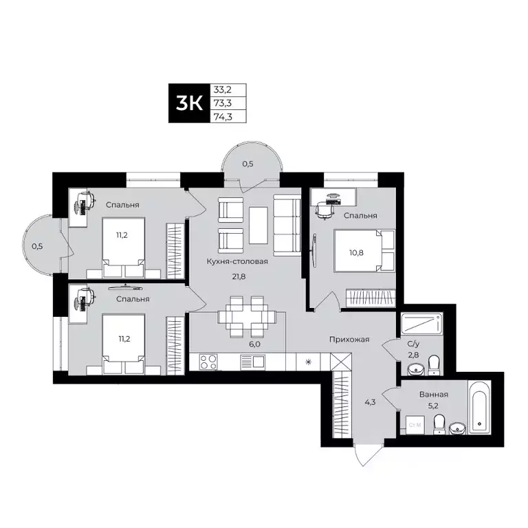 1-к кв. Башкортостан, Уфа ул. Ленина, 192 (45.4 м) - Фото 1