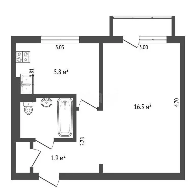 1-комнатная квартира: Балашиха, Заречная улица, 11 (27.8 м) - Фото 1
