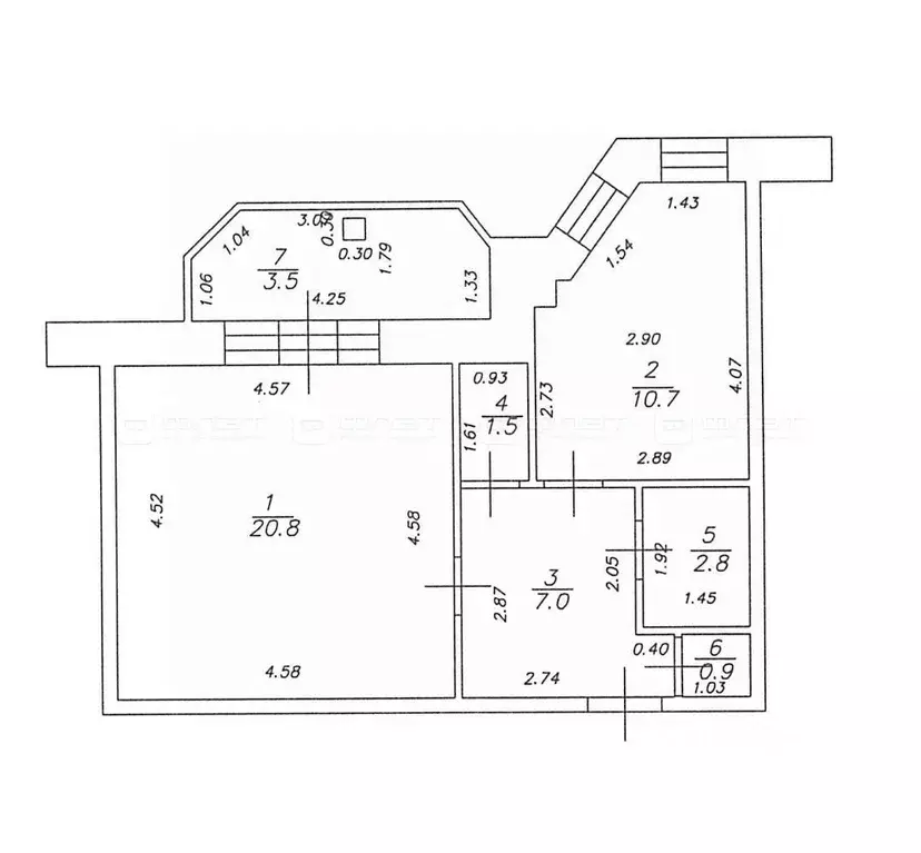 1-к кв. Татарстан, Казань Меридианная ул., 10 (47.2 м) - Фото 2