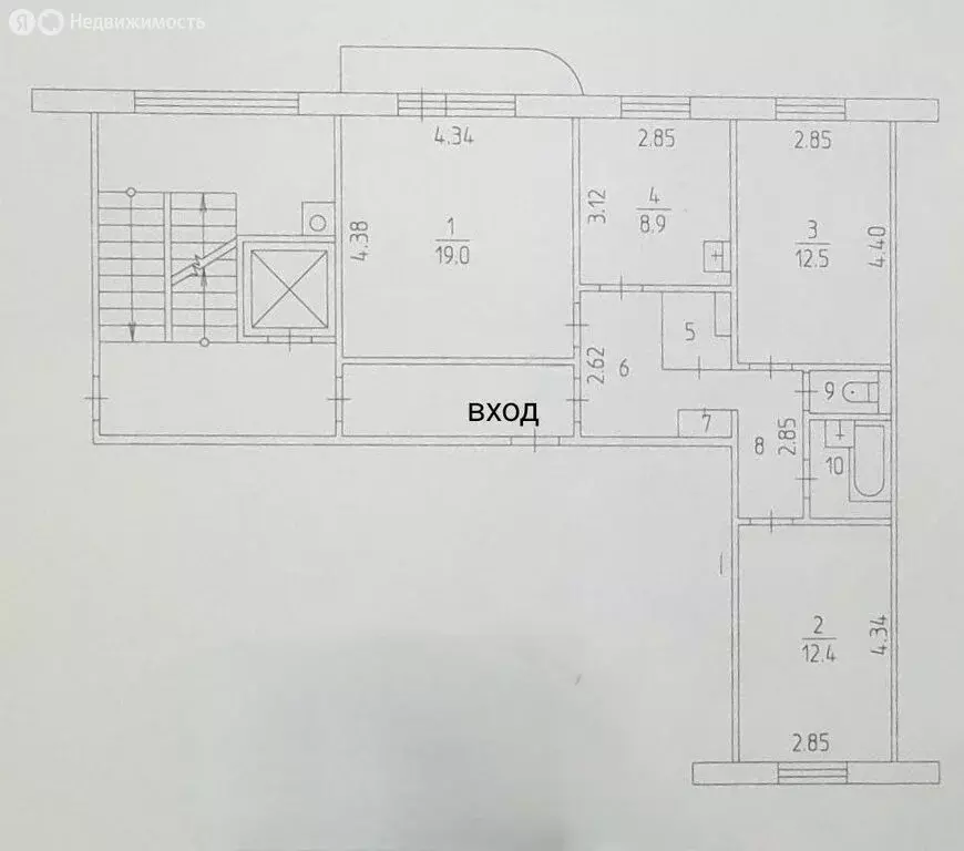 3-комнатная квартира: Пермь, Братская улица, 6А (68 м) - Фото 1