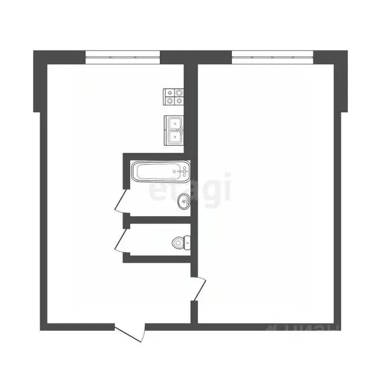 1-к кв. Мордовия, Саранск ул. Воинова, 1 (33.2 м) - Фото 1