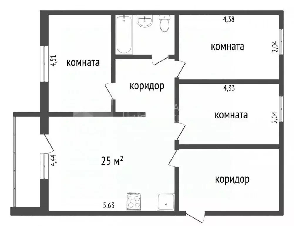 3-к кв. Тюменская область, Тюмень Солнечный проезд, 26 (92.0 м) - Фото 1