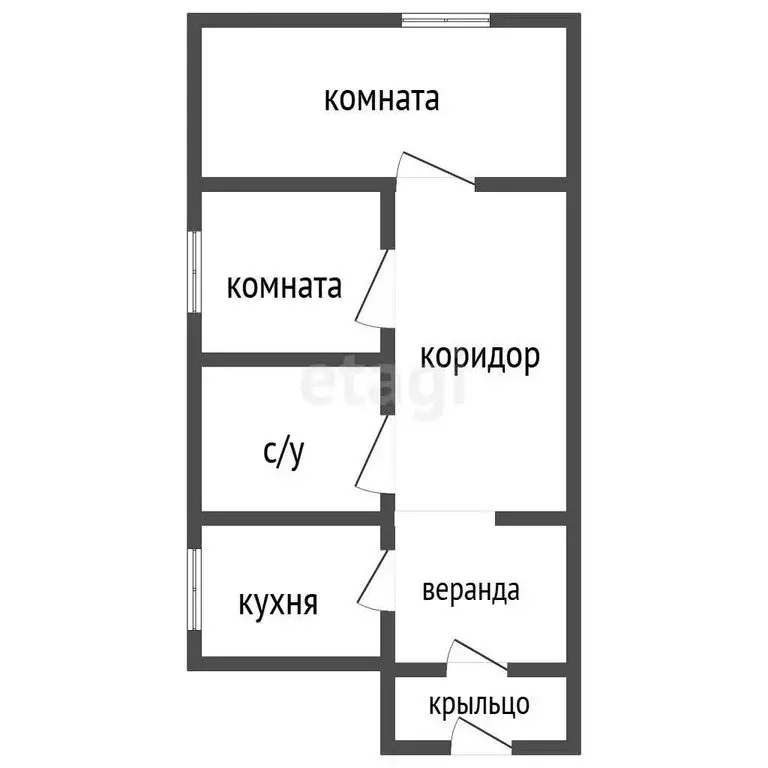 2-комнатная квартира: Семилукский район, рабочий посёлок Стрелица, ... - Фото 1