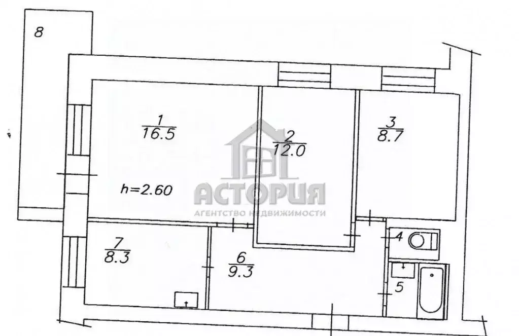 3-к кв. Красноярский край, Красноярск ул. Ломоносова, 98 (61.0 м) - Фото 1