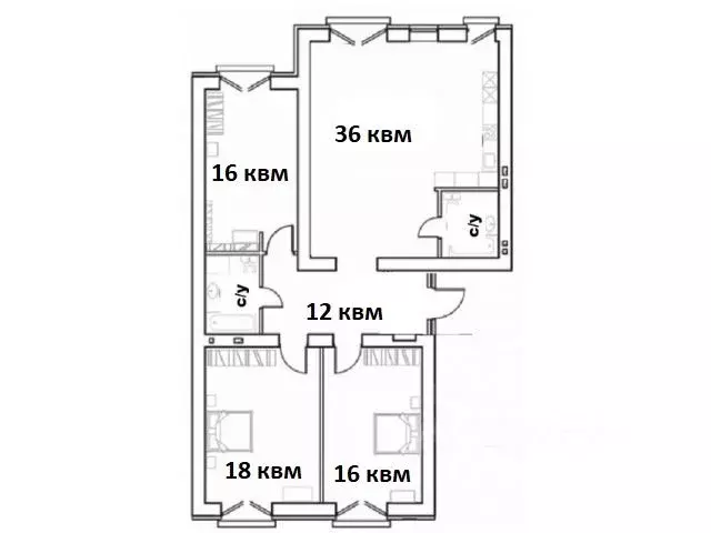 3-к кв. Челябинская область, Челябинский городской округ, пос. ... - Фото 2