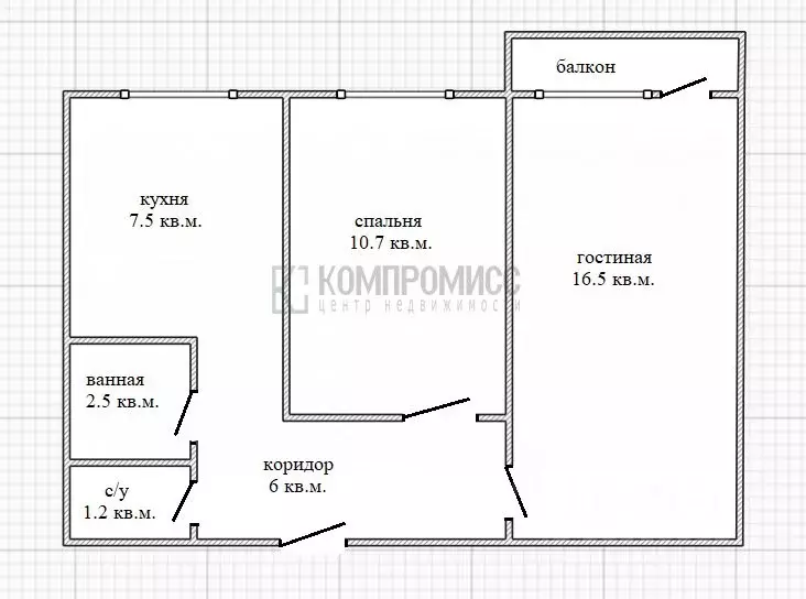 2-к кв. Краснодарский край, Краснодар ул. Гидростроителей (44.6 м) - Фото 1