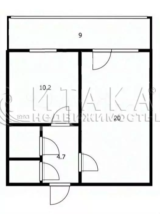 1-к. квартира, 38,5 м, 3/12 эт. - Фото 0