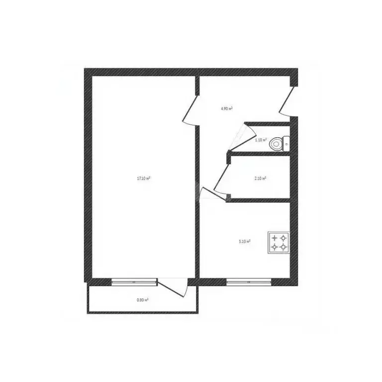 1-к кв. Брянская область, Брянск бул. Гагарина, 22 (30.3 м) - Фото 1