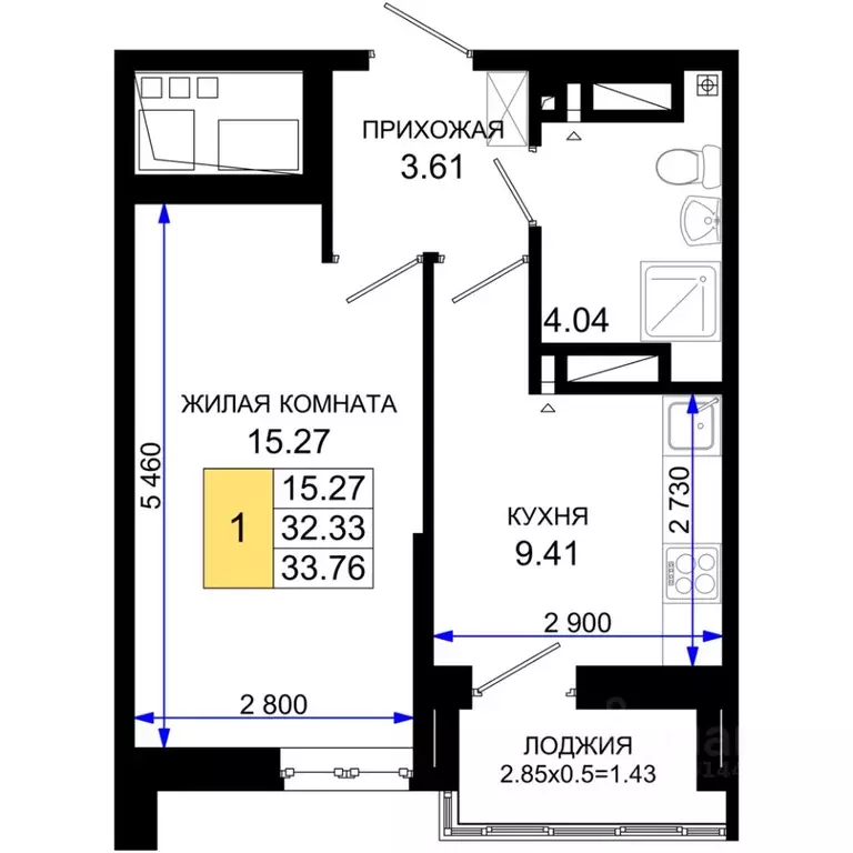 1-к кв. Ростовская область, Ростов-на-Дону Элеваторный пер., 6/2А ... - Фото 0