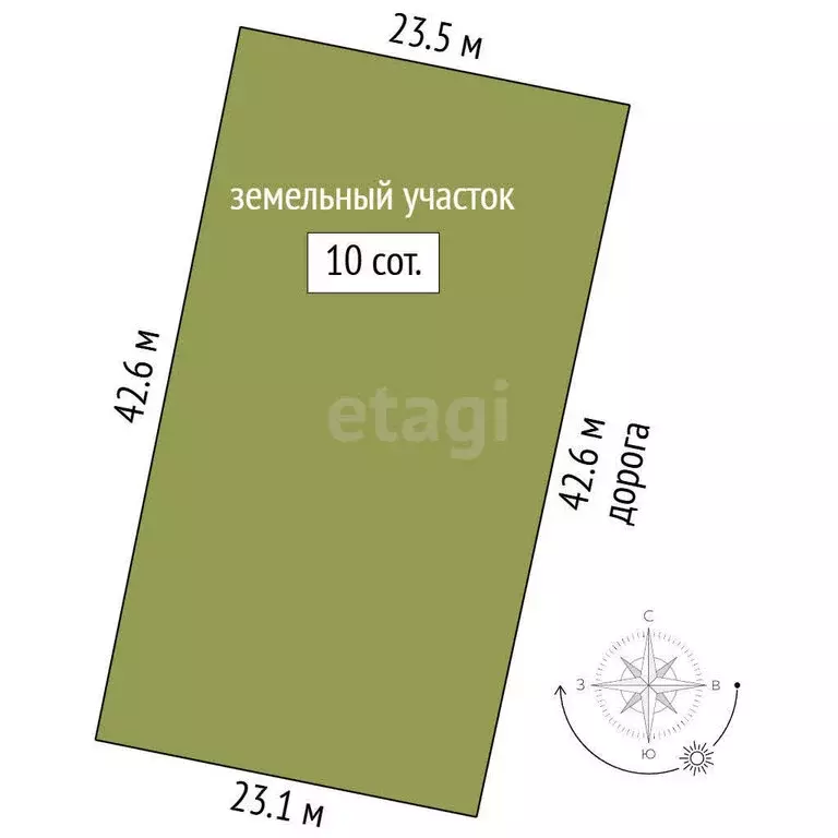 Участок в Еслевский, Горная улица (10 м) - Фото 1