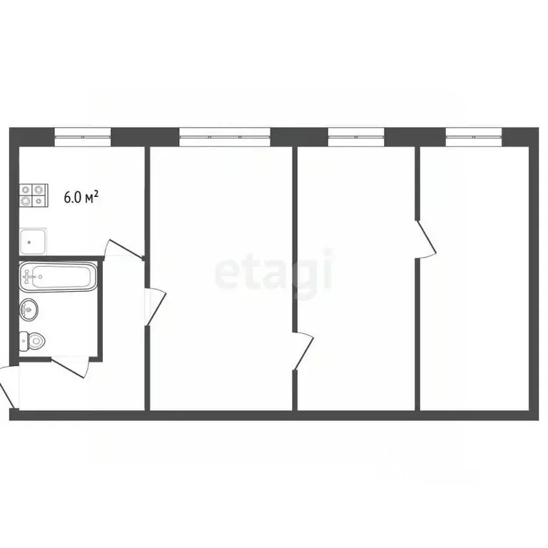 3-к кв. Московская область, Воскресенск городской округ, д. Маришкино ... - Фото 2