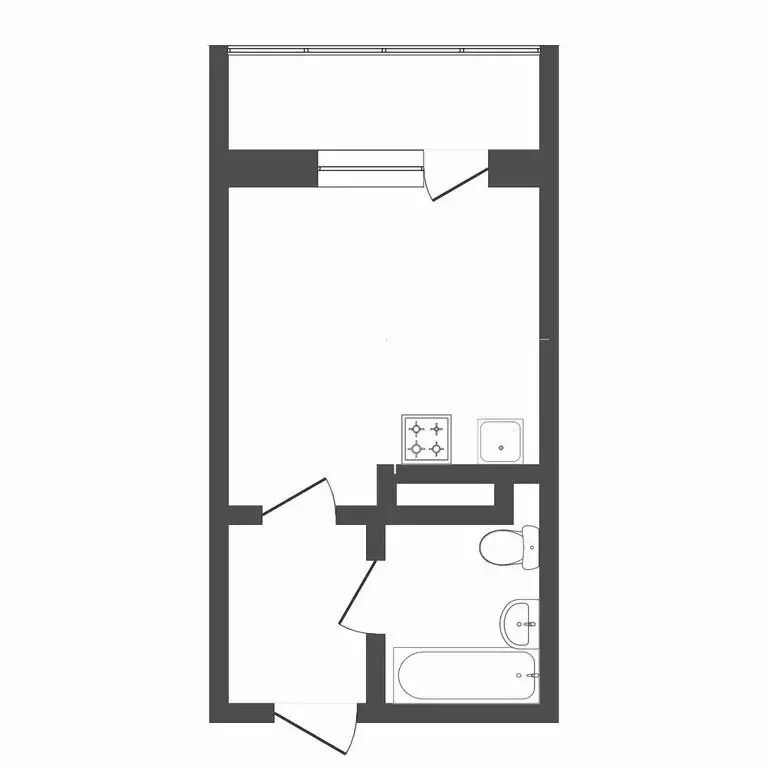 Квартира-студия: Тюмень, Газопромысловая улица, 8 (19 м) - Фото 0