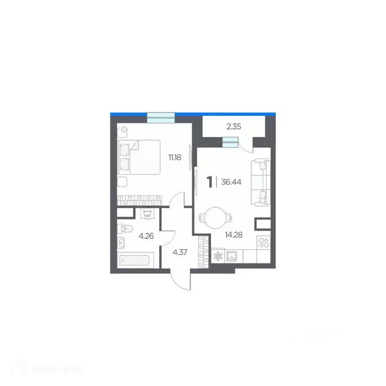 1-к кв. Рязанская область, Рязанский район, Дядьковское с/пос, с. ... - Фото 2