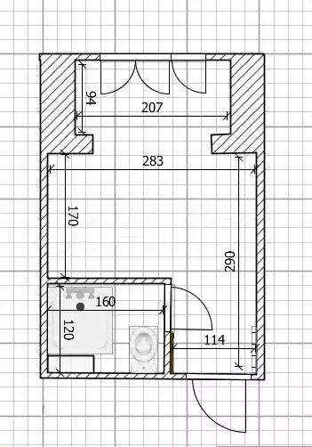 Апартаменты-студия, 10,5 м, 1/5 эт. - Фото 1