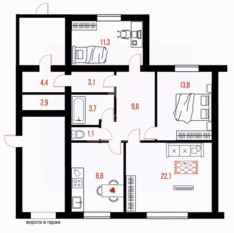 Коттедж в Челябинская область, Еткульский муниципальный округ, пос. ... - Фото 2