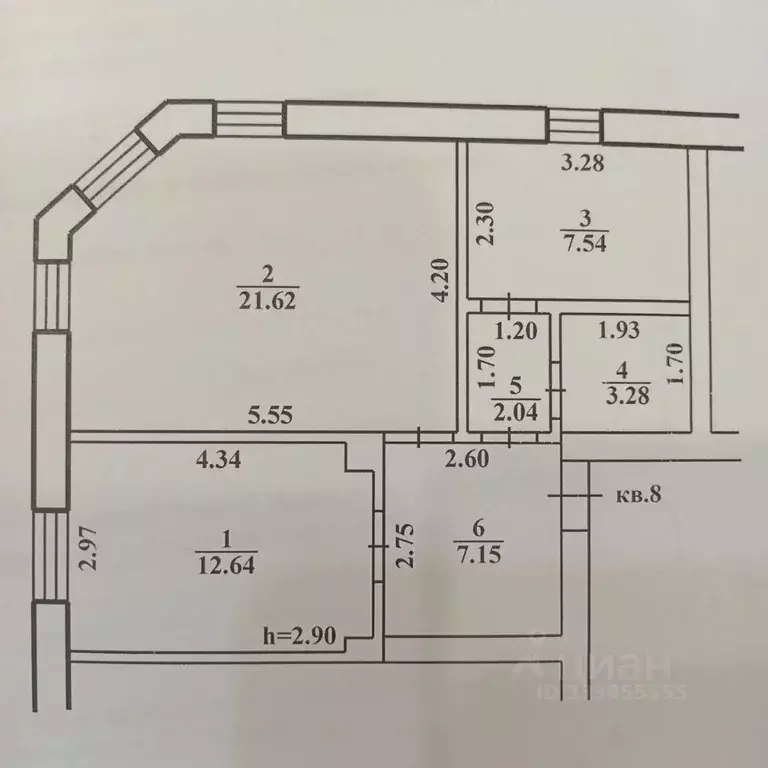 2-к кв. Новосибирская область, Барабинск ул. Кирова, 34 (54.0 м) - Фото 1