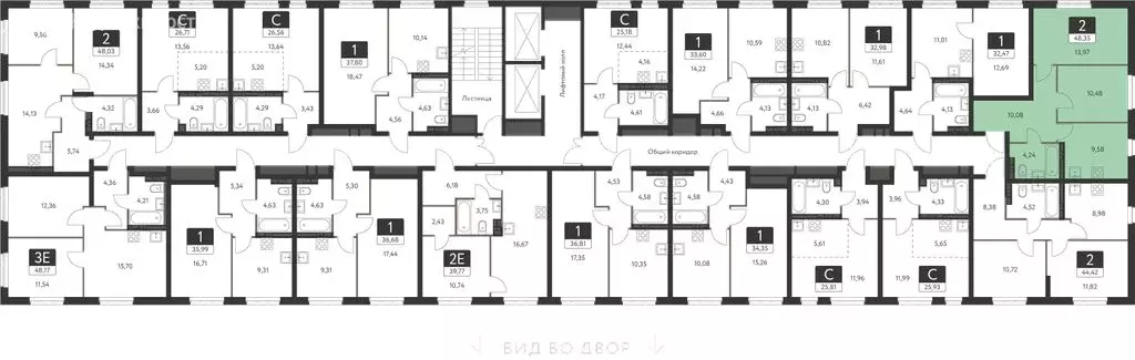 2-комнатная квартира: Екатеринбург, ЖК Спутник-1 (48.35 м) - Фото 2